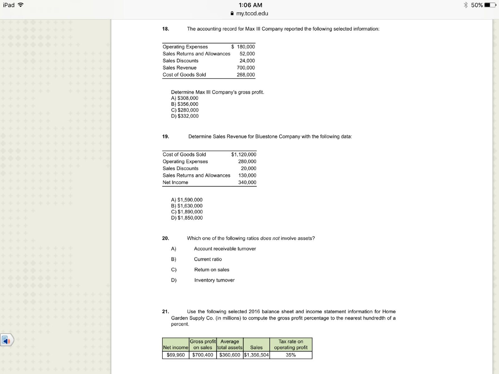Please answer all multiple choice questions The accounting record for Max III