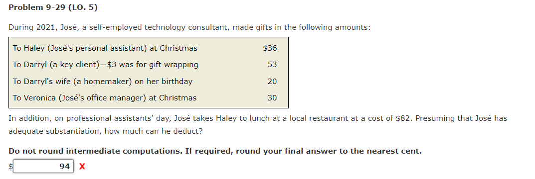 Problem 9-29 (LO. 5) During 2021, Jos, a self-employed technology consultant,