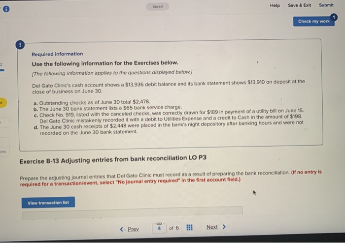  Help Save & Exit Submit Check my work Required information Use