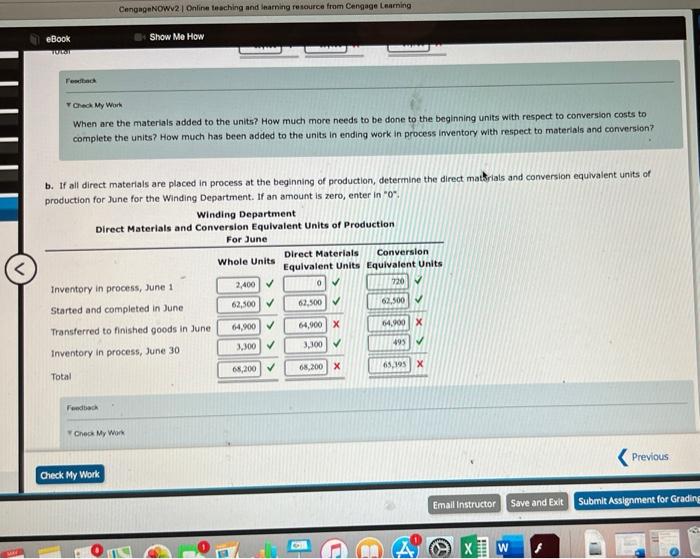 of Production Data for the two departments of Kimble & Plerce Company