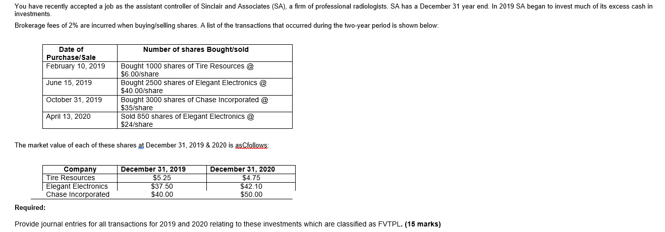 You have recently accepted a job as the assistant controller of