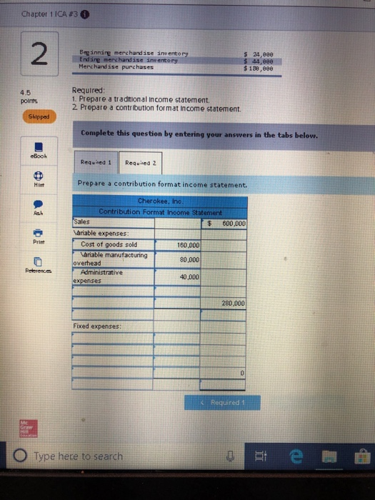  Same given values as number 1. Chapter 1 ICA #3 )