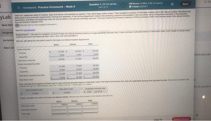 ng labor cost in yg ect costs for the b Basi The