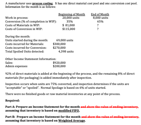  Can Someone please solve this step by step, thanks! A manufacturer
