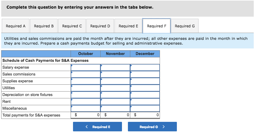 As budget coordinator, you have been assigned the following tasks: Required a.