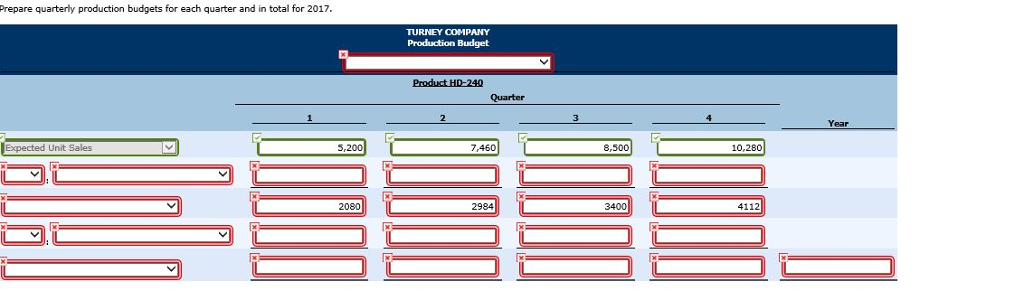 produces and sells automobile batteries, the heavy-duty HD-240. The 2017 sales forecast