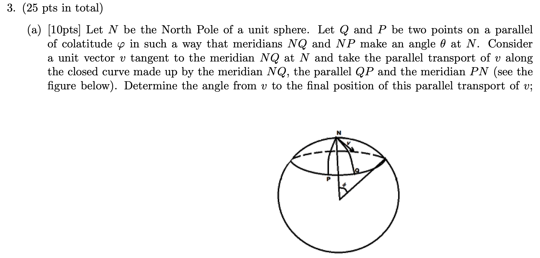 THIS IS FOR A DIFFERENTIAL GEOMETRY COURSE. PLEASE BE AS DETAILED AS