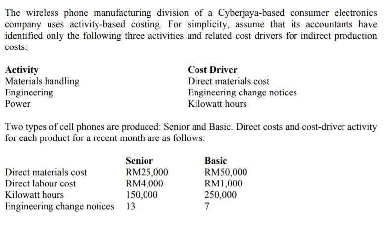 Management Accounting: Please help and show the computations will definitely up vote