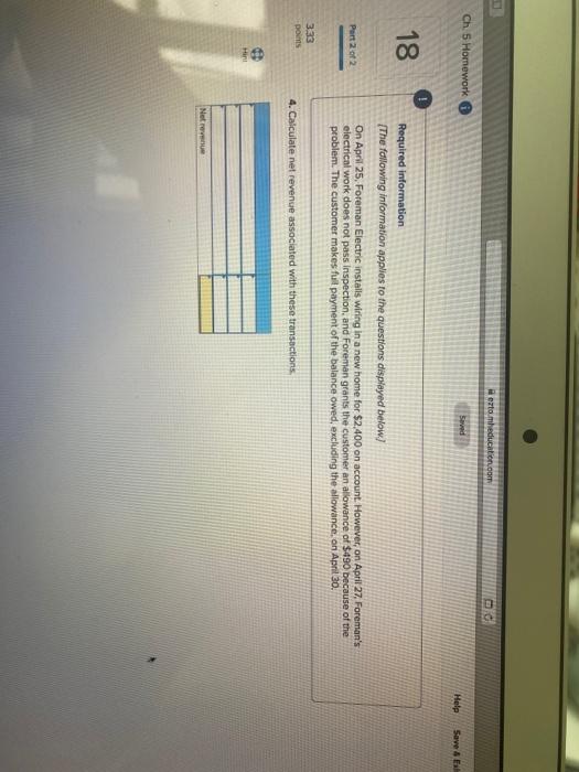  ezto meducation.com Ch 5 Homework Saved Help Save & E !