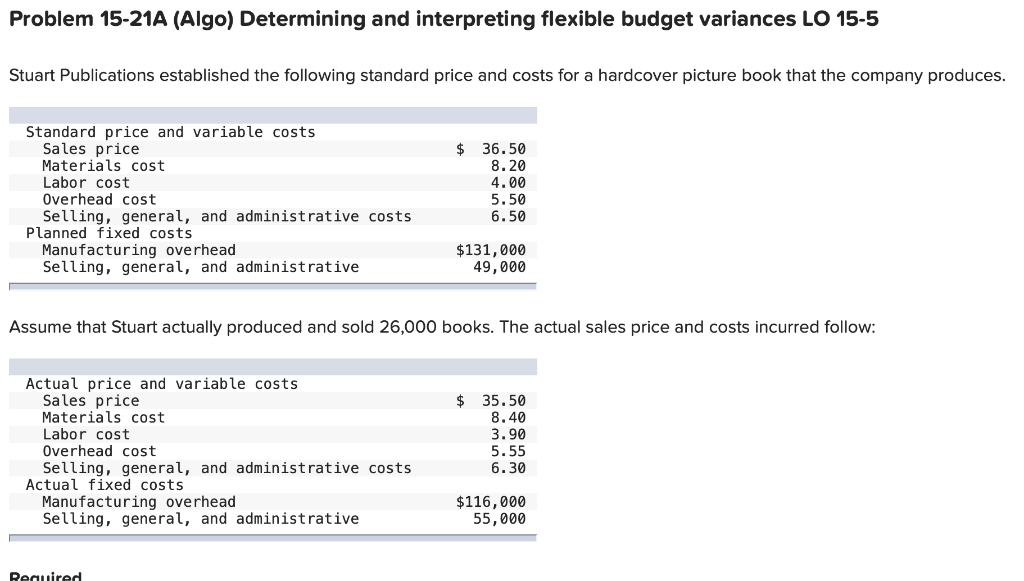 please show work if you can Problem 15-21A (Algo) Determining and interpreting