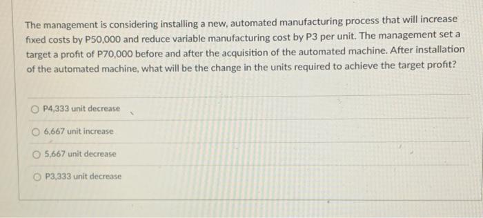 provided by the corporate planning staff of Spike, Inc.: Sales volume 30,000