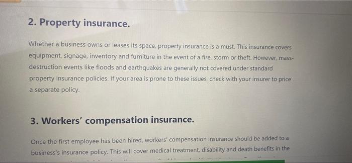 linked here, then report which Insurance policies you believe you would need