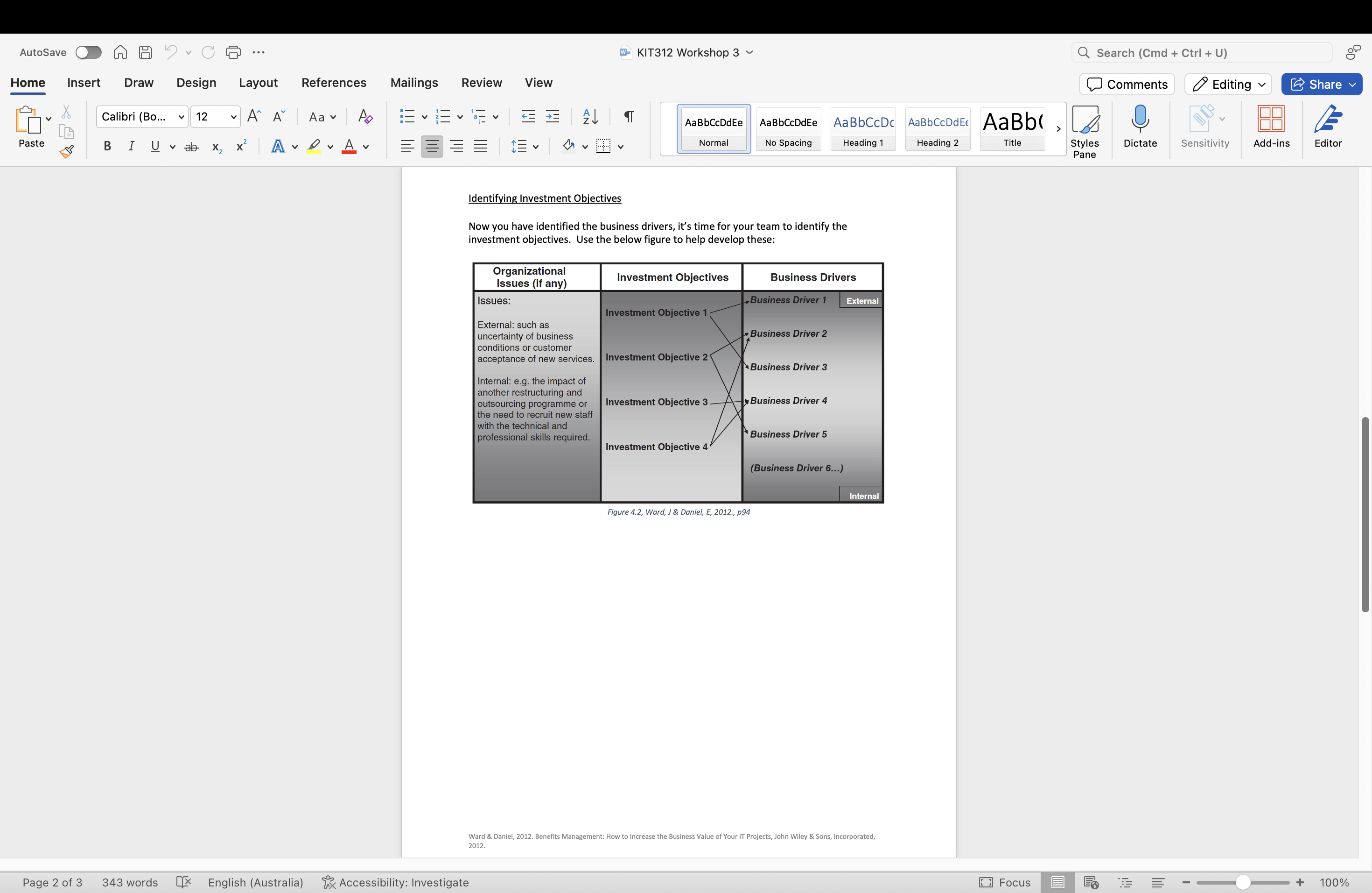 (Cmd + Ctrl + U) o Home Insert Draw Design Layout References