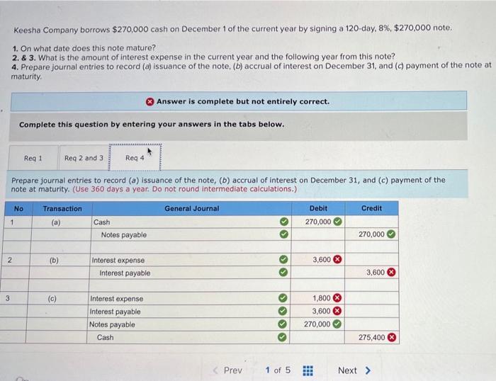 on December 1 of the current year by signing a 120-day, 8%,
