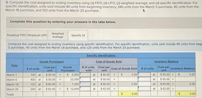 Perpetual: Alternative cost flows LO P1 The following information applies to the