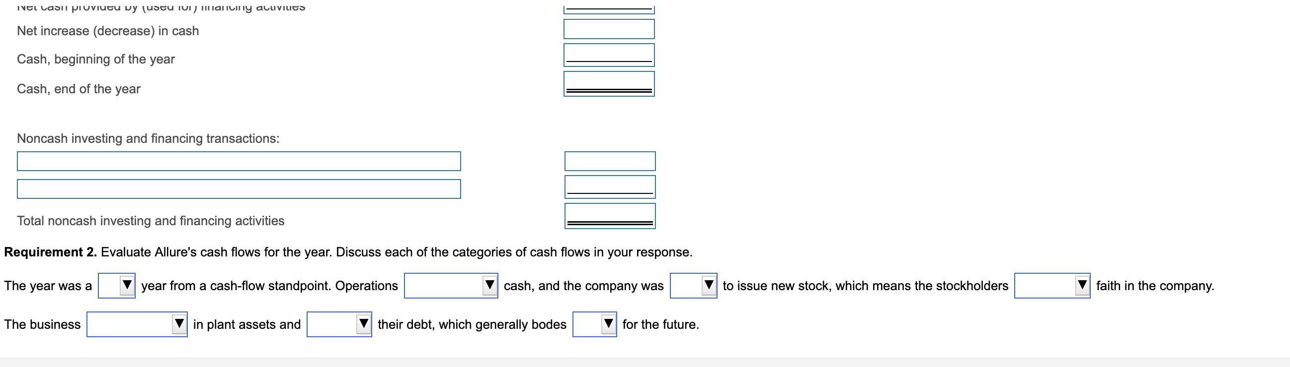 (Click the icon to view the data.) Requirements 1. Prepare the statement