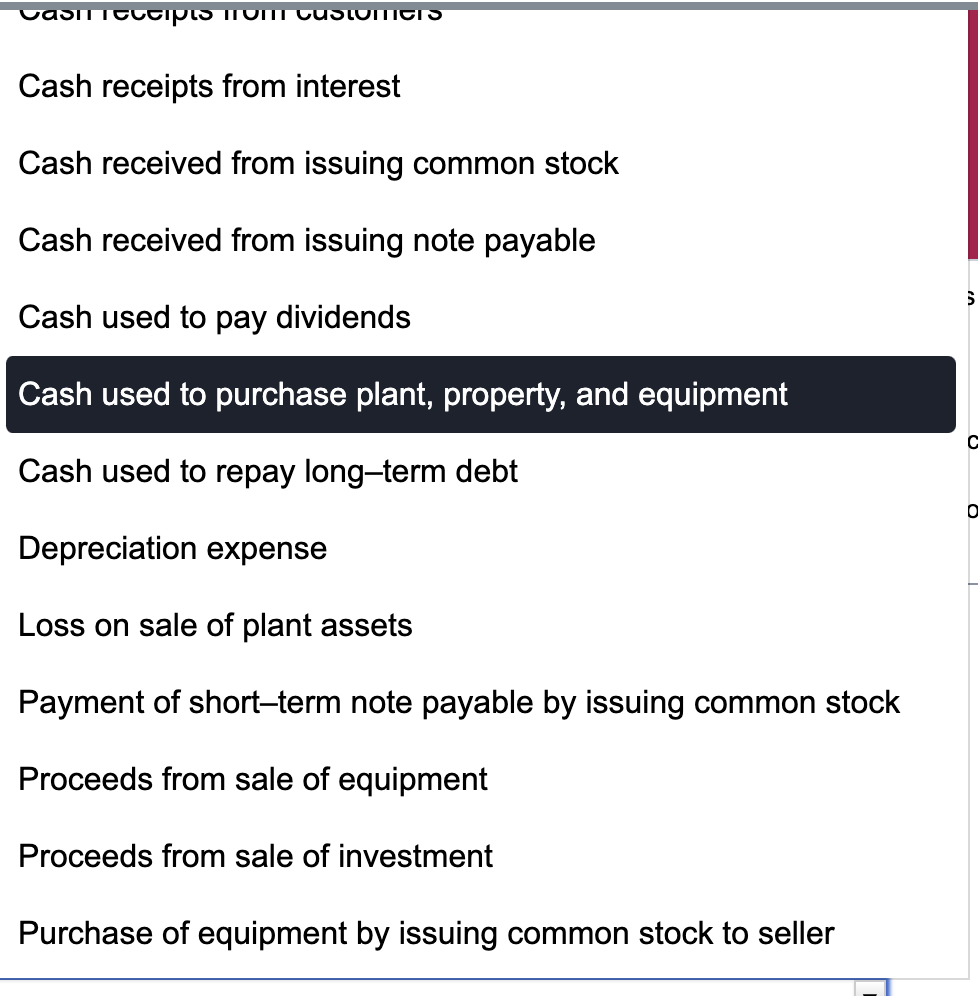 Discuss each of the categories of cash flows in your response. Requirement