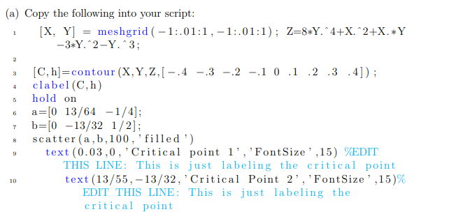 MATLAB homework, please help with (b) and (c). Thank you! This is