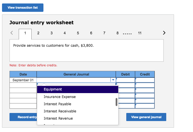 CORRECT DATE, GENERAL JOURNAL, DEBIT, AND CREDIT. Required information [The following information