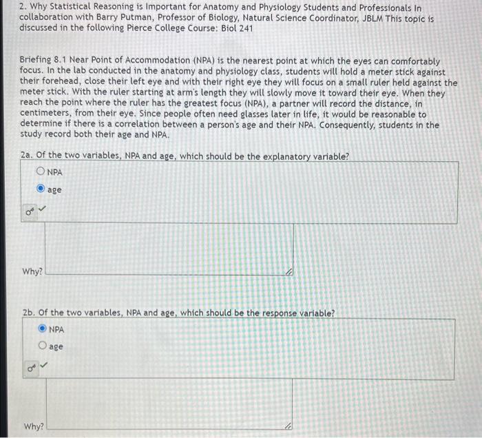 and Professionals In collaboration with Barry Putman, Professor of Biology, Natural Science