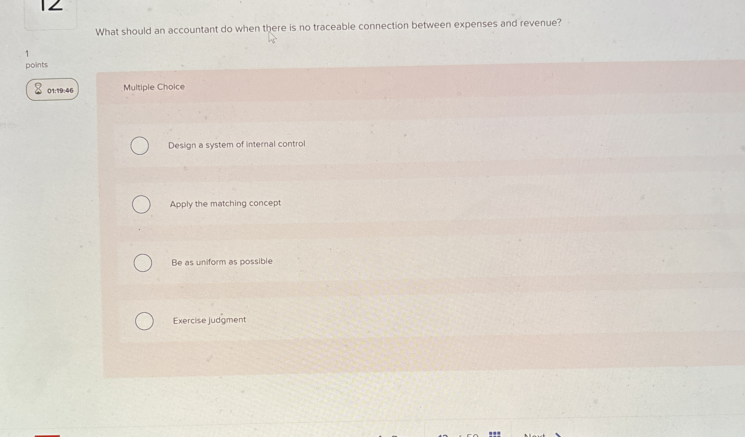 What should an accountant do when there is no traceable connection