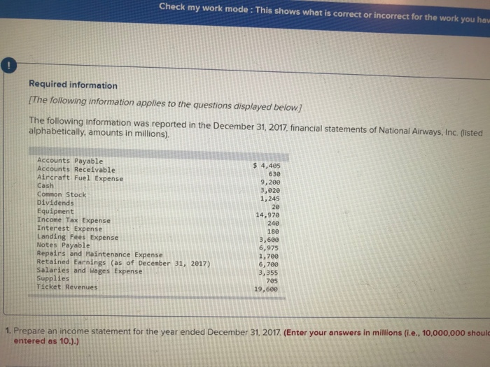  Please correct Check my work mode: This shows what is correct
