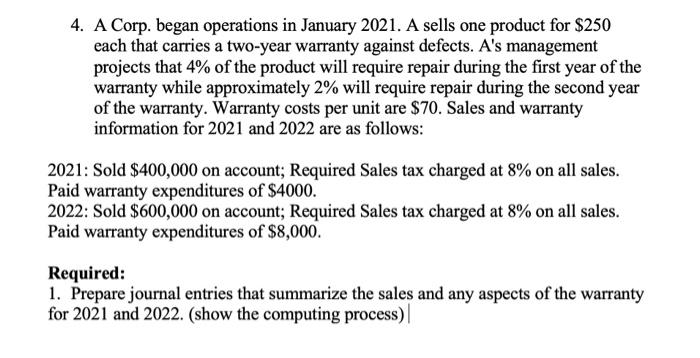 I need help with this question, please show the computing process,thank you