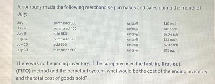 2 diffent pictures look at both please. fifo method A company made