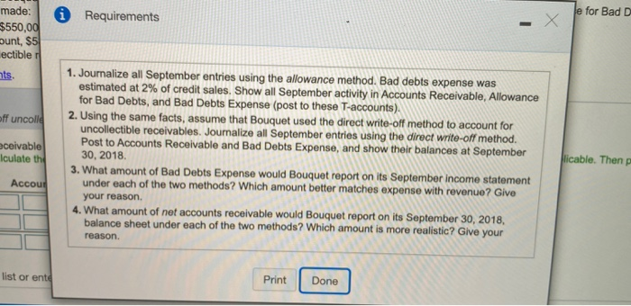 On August 31, 2018, Bouquet Floral Supply had a $140,000 debit balance