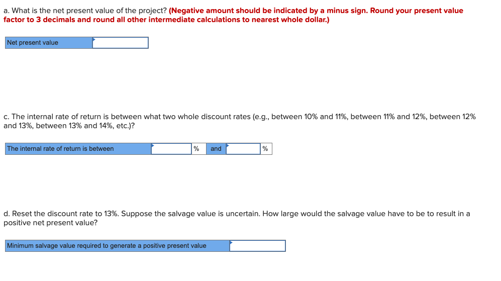 of goods sold Out-of-pocket operating costs Discount rate $60,000 $100,000 $5,000 $10,000