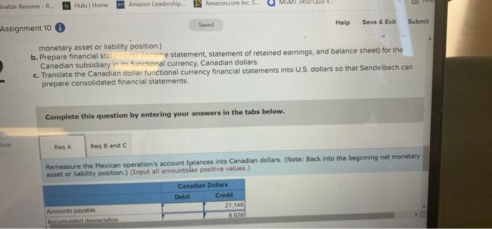 ledger in Canadian dollars (C$). As of December 31, 2020, the subsidiary