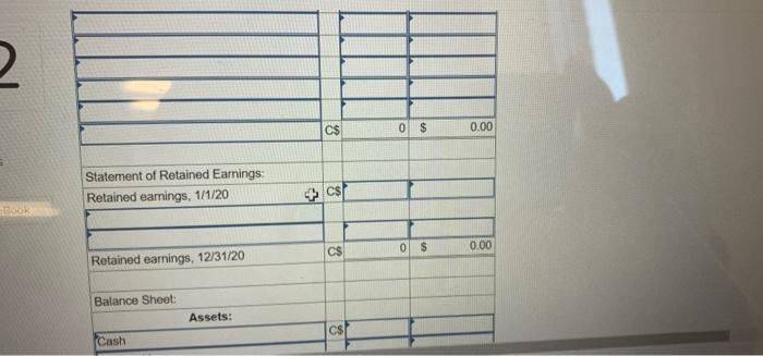 Credit Accounts payable C$ 35, 470 Accumulated depreciation 39,000 Buildings and equipment