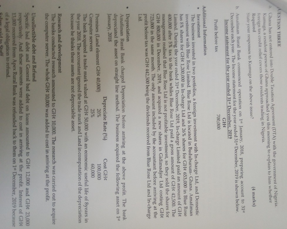 is yet to audit and assess the accounts of George's Business since