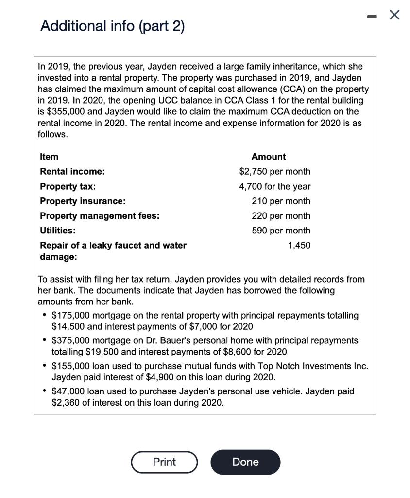 explain how they got this answer with the provided additional information, it