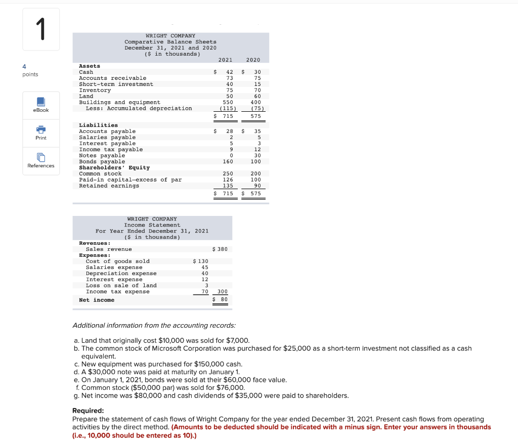  2020 $ 30 points 73 75 15 70 WRIGHT COMPANY Comparative