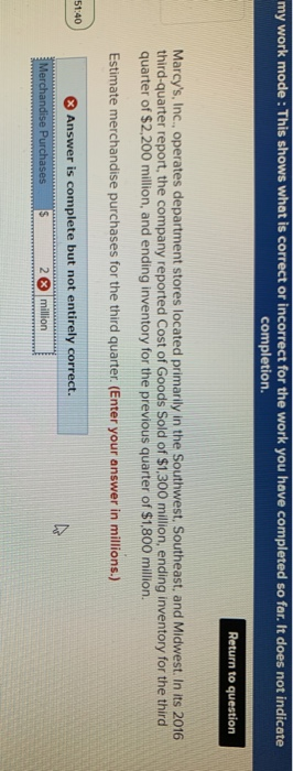 Please help me with this question my work mode: This shows what