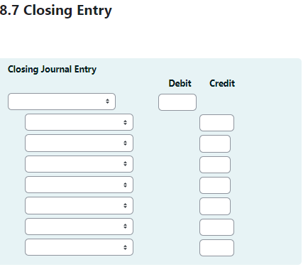 Please Prepare the Closing Entries for H & H ool, Inc. Hint: