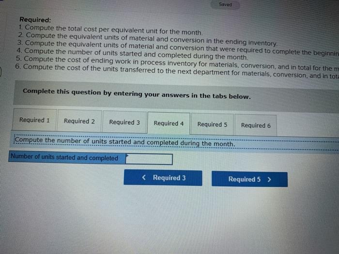 to the next department 370 4,310 260 4,420 Percentage completion of beginning