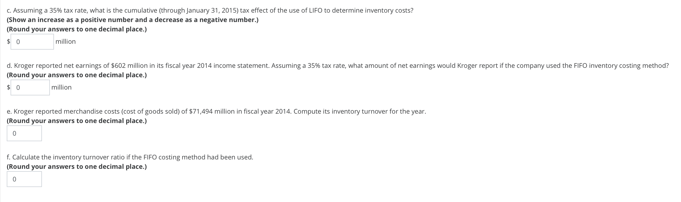 of the 2014 and 2013 fiscal year end balance sheets of The