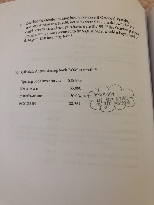 retail stock of $645 physical count on that date reveals a stock