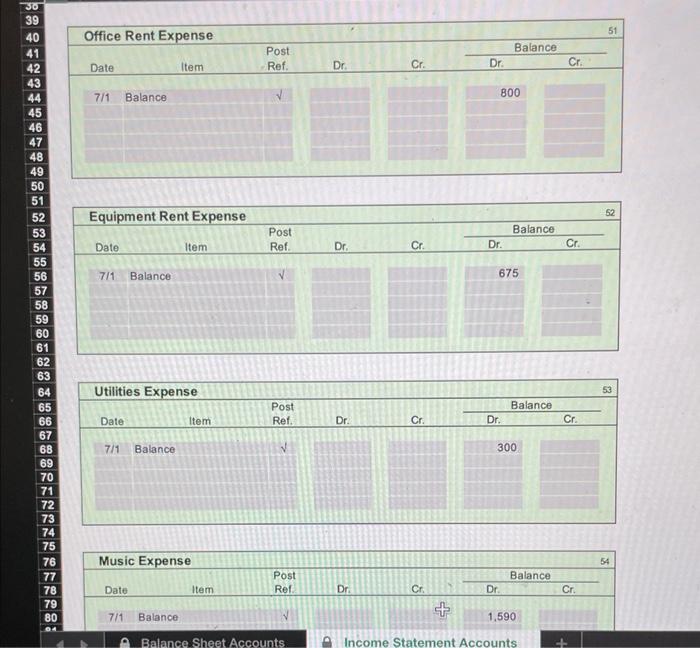 remaining accounts are found on the next page. An asterisk (") will
