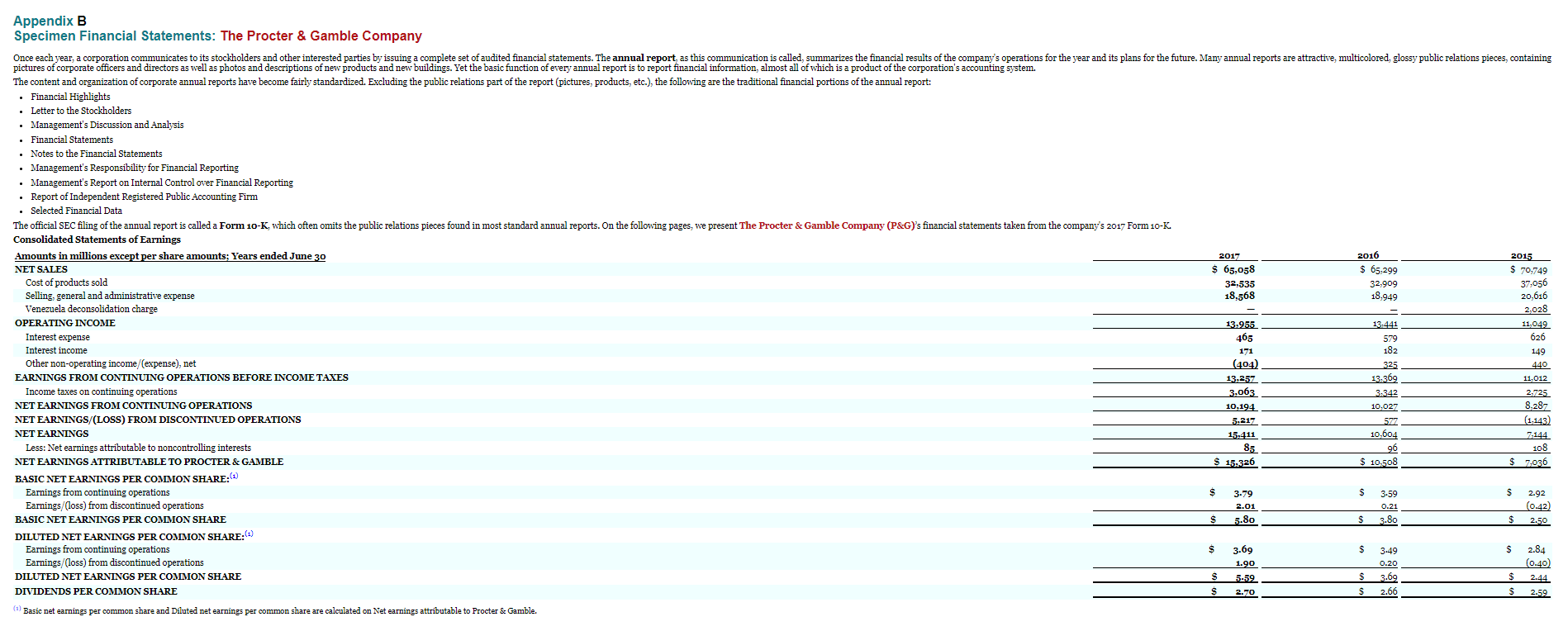 and (3) free cash flow for 2017. (Round ratio values to 2