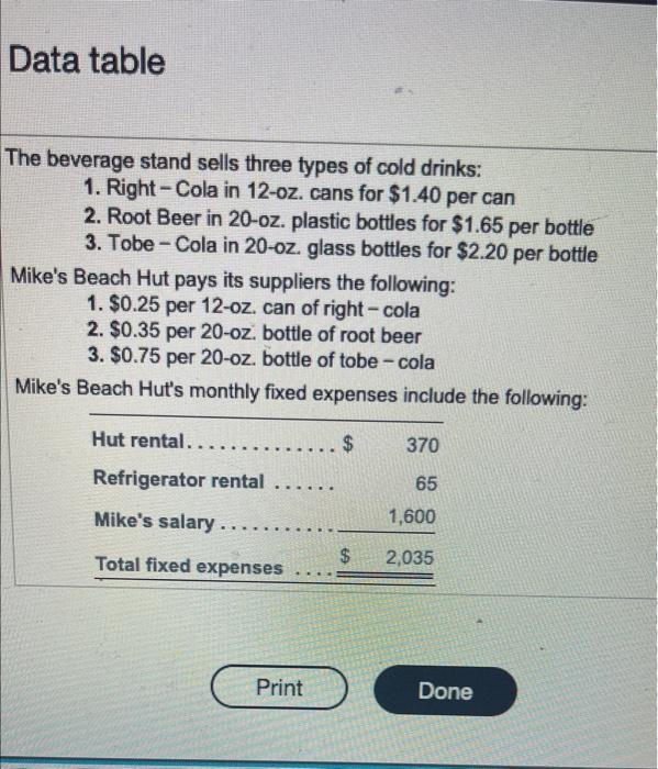 al drinks stocked in the display case each morning Read the requiresnents.