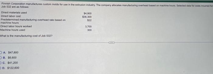 thumbs up for a clear cut answer A. $47,800 B. \$E,60D C.