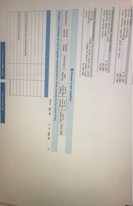 Work in process inventory-Cutting Work in process inventory-stitching Finished goods Inventory Beginning