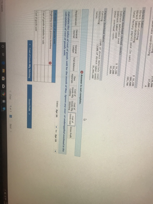 Inventory $111,000 253,500 273,300 230,180 Ending Inventory $134,500 62,000 165,500 50,250 The