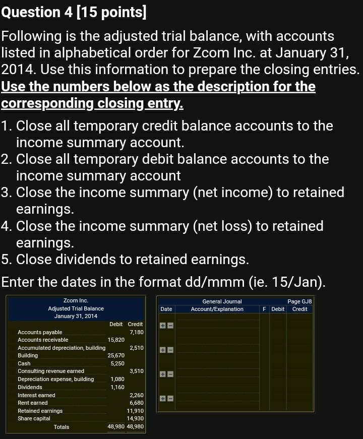 Use this information to prepare the following: a. Income statement for the