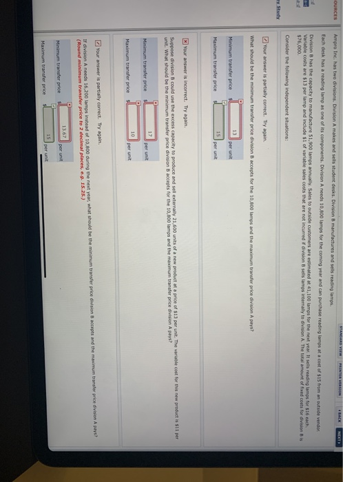  STANDARD VIEW OURCES PRINTER VERSION BACK Ampro Inc. has two divisions.