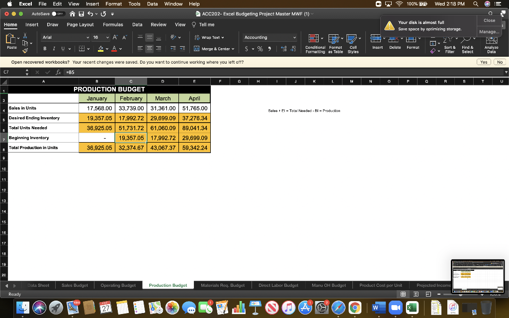 View Tell me Review Your disk is almost full Save space by