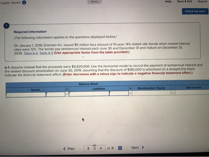  Thapter Seven Help Save & Exit Submit Check my work Required